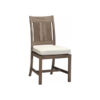 Wooden Dining Chair with Cushion Weathered Color