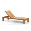 Napoli Simple Wooden Sun Lounger Fine Sanded