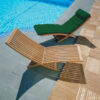 Modern Teak Lounger Chair Adjustable Zagreb