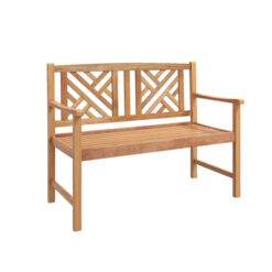 Patio Garden Bench 2 Seater Natural Color