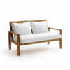 Wooden Teak Sofa 2 Seater Color Natural Color