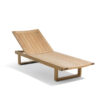 Jutting In Curve Teak Sun Lounger Natural Color Jutting In Curve Teak Sun Lounger Natural Color