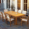 Teak Wood Dining Table set with 8 Dining Chairs