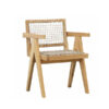 Teak Chair Backrest and Seater Synthetic Webbing Desain