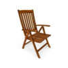 Solid Teak Wood Lounger Chair Natural Color