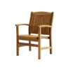 Teak Patio Arm Chair Barcode Style Natural Color Finishing Teak Patio Arm Chair Barcode Style Natural Color Finishing