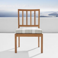 Solid Teak Wood Dining Chair Outdoor with Cushion