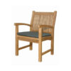 Wooden Teak Garden Chair with Cushion Natural Color Wooden Teak Garden Chair with Cushion Natural Color