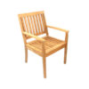 Teak Wood Patio Armchair Natural Color