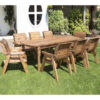 Wooden Teak Rectangle Dining Table Set with 8 Seater