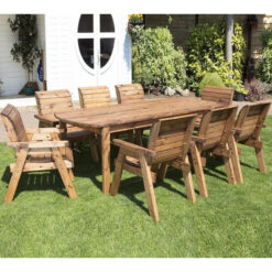 Wooden Teak Rectangle Dining Table Set with 8 Seater