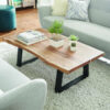 Wooden Modern Minimalist Coffee Table Natural Color For Top