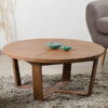 Teak Wooden Round Coffee Table Brown Color