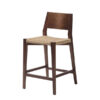 Barstool Made by Teak with Woven Rope Seat
