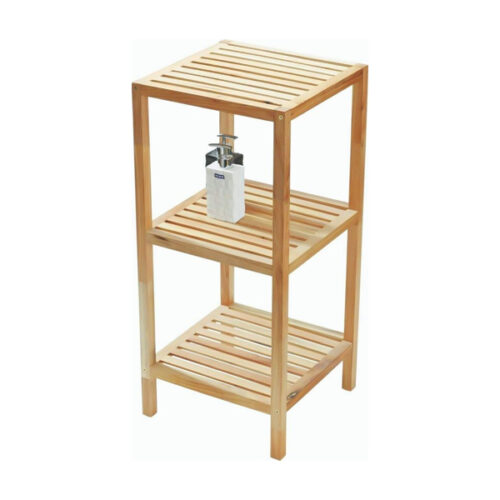 Made by Teak Wood Minimalist Shelves for Bathroom