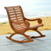 Wooden Teak Outdoor Rocking Chair Fine Sanded