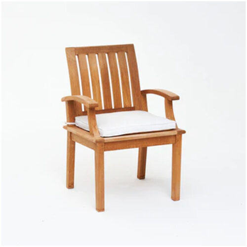Wooden Teak Solid Outdoor Arm Chair with Cushion
