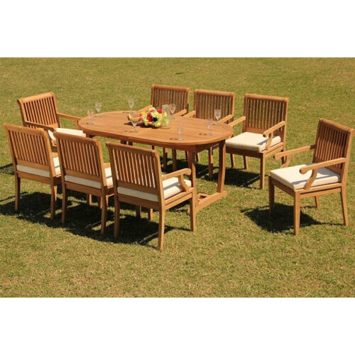 Outdoor Dining Set Made by Teak Wood