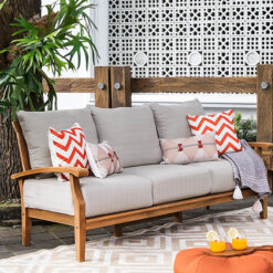 Wooden Teak Sofa Outdoor 3 Seater