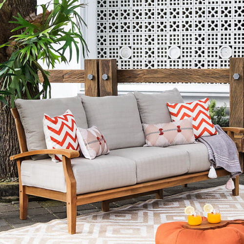 Wooden Teak Sofa Outdoor 3 Seater