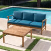 Made By Teak Wood Outdoor Sofa 3 Seater