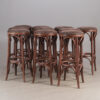 Wooden Barstool Brown Vintage Color Wooden Barstool Brown Vintage Color