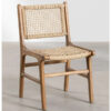 Wooden Rattan Chair Natural Color