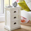 Made by Teak Wood Bedside White Color