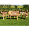 Curve Bench Set Outdoor Natural Color