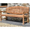 Oval Outdoor Bench 4 Seater Natural Color