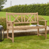 Wooden Teak Bench 2 Seater Natural Color