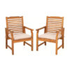 Solid Teak Wood Natural Color Dining Chair with Cushion