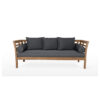 Wooden Sofa Outdoor 3 Seater Black Cushion Wooden Sofa Outdoor 3 Seater Black Cushion