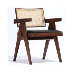 Modern Dining Chair Rattan Backrest