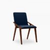 Solid Wood Dining Chair Blue Dark Blue Cushion Solid Wood Dining Chair Blue Dark Blue Cushion