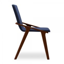 Solid Wood Dining Chair Blue Dark Blue Cushion is a Dining chair made of high quality wood made by professional craftsmen by aqma furniture.