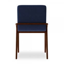 Solid Wood Dining Chair Blue Dark Blue Cushion is a Dining chair made of high quality wood made by professional craftsmen by aqma furniture.