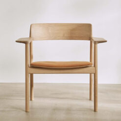 Teak Accent Chair Natural Color with Slim Cushion