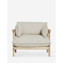 Accent Chair Natural Color with Cushion