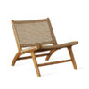 Teak Wood Lazy Chair Natural Color with Rattan Teak Wood Lazy Chair Natural Color with Rattan