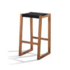 Solid Wood Square Barstool Black Webbing Seater Solid Wood Square Barstool Black Webbing Seater