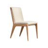 Natural Color Dining Chair and with Cream Cushion