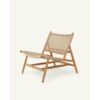 Bali Woven Rope Lounge Teak Chair