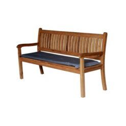 Teak Outdoor Bench Natural with Mattress