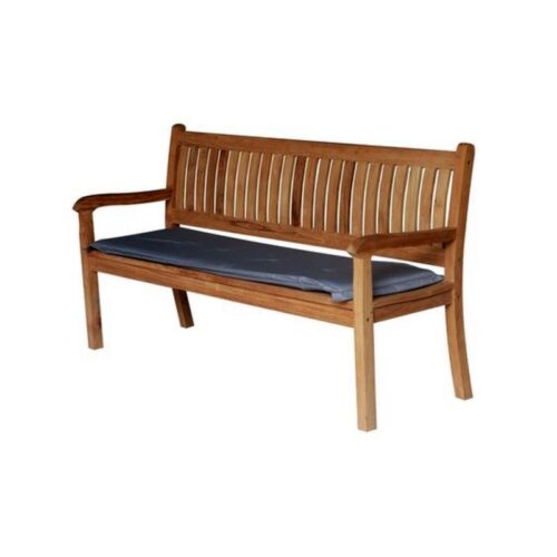 Teak Outdoor Bench Natural with Mattress