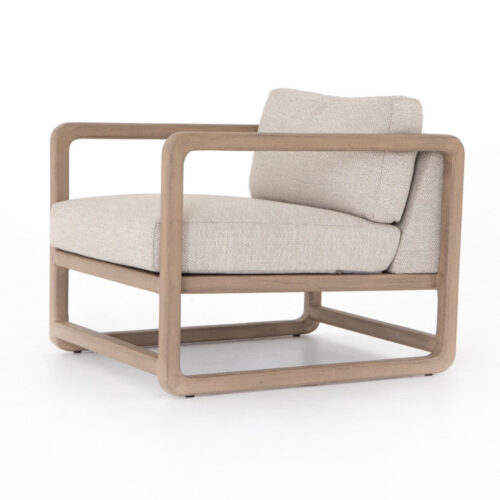 Solid Wood Sofa Hand Rests White Cushion