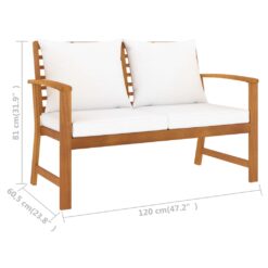 Wooden Teak Sofa Outdoor 3 Seater Natural Color