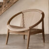 Round Lounge Chair Woven Chair Natural Color