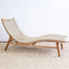 Teak Sun Lounger Woven Rope