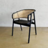 Rattan Retro Patio Chair Black Color